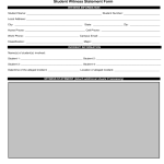 Student Witness Statement gratis en premium templates