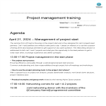 Project Management Agenda gratis en premium templates