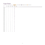 Multiple project tracking Excel Planner gratis en premium templates
