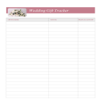 Wedding Gift Tracker gratis en premium templates