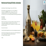 template topic preview image Retirement Farewell Drinks Invitation