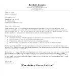 template topic preview image Caretaker Cover Letter Template