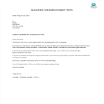 Vorschaubild der VorlageAppointment for employment test invitation letter