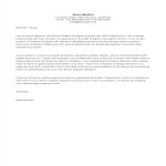 Graphic Designer Application Cover Letter Senior level gratis en premium templates