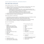 template topic preview image Pre Meeting Checklist