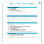 Pre Travel Checklist gratis en premium templates