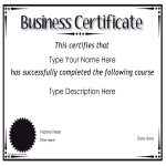 template topic preview image Business Certificate
