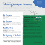 Wedding Weekend Itinerary gratis en premium templates