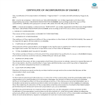 Certificate of Incorporation sample gratis en premium templates