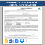 template topic preview image Legal Medical Authorization Release Form