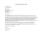 Bank Teller Job Application Letter template gratis en premium templates