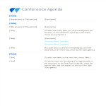 Conference Agenda Outline gratis en premium templates