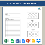 template topic preview image Volleyball Lineup sheet