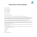 Job Offer Letter Format gratis en premium templates