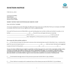 Eviction Notice Letter gratis en premium templates