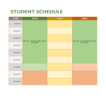 Student Hourly Calendar gratis en premium templates