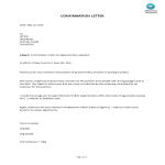 Confirmation Letter for Applicant Non selection gratis en premium templates