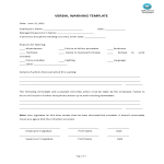 Verbal Warning Template gratis en premium templates