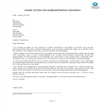 Cover Letter for Administrative Assistant gratis en premium templates