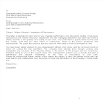 Professional  Written Warning Letter gratis en premium templates