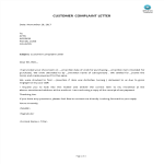 Customer Complaint Letter gratis en premium templates