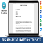 Invitation Letter For Event gratis en premium templates
