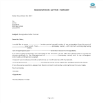 Resignation Letter Format template gratis en premium templates