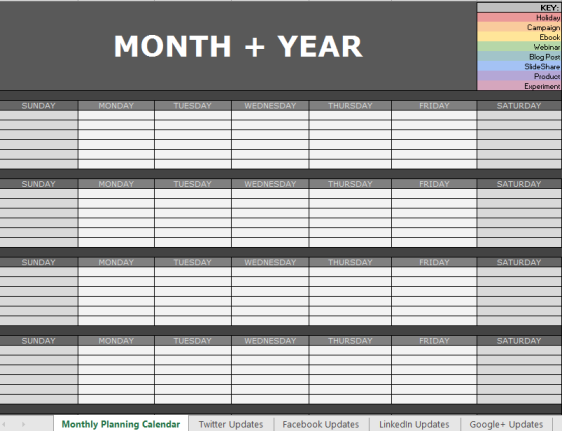 template preview imageSocial Media Content Calendar