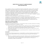 Director Of Quality Improvement Job Description gratis en premium templates