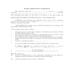 Model Arbitration Agreements gratis en premium templates