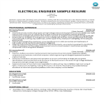 Best Resume Format For Electrical Engineer gratis en premium templates
