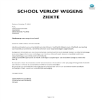 School Verlofbrief Griep gratis en premium templates