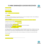 template topic preview image Claim letter for damaged goods