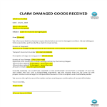 Claim letter for damaged goods gratis en premium templates