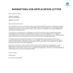 template topic preview image Marketing Officer Job Application Letter template