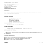 template topic preview image MBA Marketing and Finance Resume