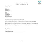 Policy Memo example gratis en premium templates