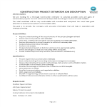 template topic preview image Construction Project Estimator Job Description