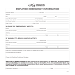 University Employee Emergency Notification Form gratis en premium templates