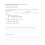 Formal Written Warning Form gratis en premium templates