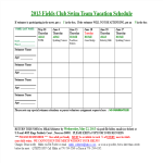 Fields Swim Team Vacation Schedule gratis en premium templates