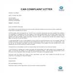 Car Complaint Letter Used Vehicle gratis en premium templates