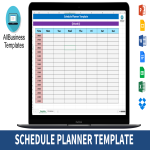 Schedule Planner Template gratis en premium templates