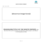 template topic preview image White Paper Format