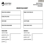 template topic preview image Driver Run Sheet