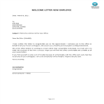 Welcome Letter New Employee gratis en premium templates