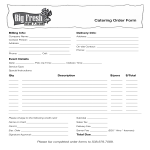 Catering Order Form gratis en premium templates