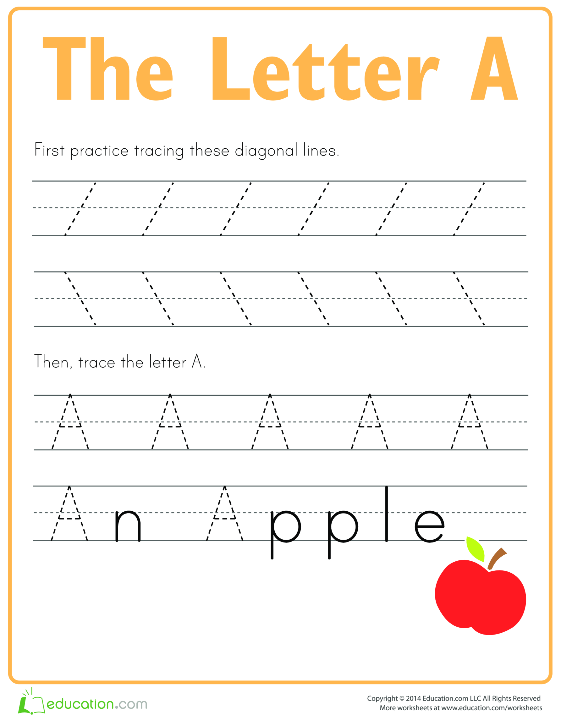 Practice to write letter A gratis en premium templates