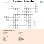 Easter Crossword gratis en premium templates