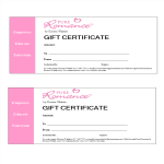 Romance Gift Certificate Word gratis en premium templates